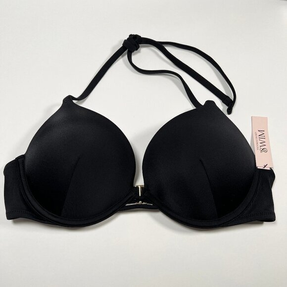 Victoria Secret 36D Bombshell Push Up Bikini Top Adds 2 Cups Black - Picture 2 of 3